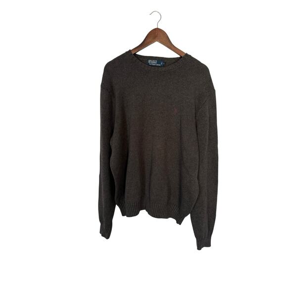 Polo Ralph Lauren Cotton gray crewneck sweater mens vintage y2k sz XL - Picture 1 of 4